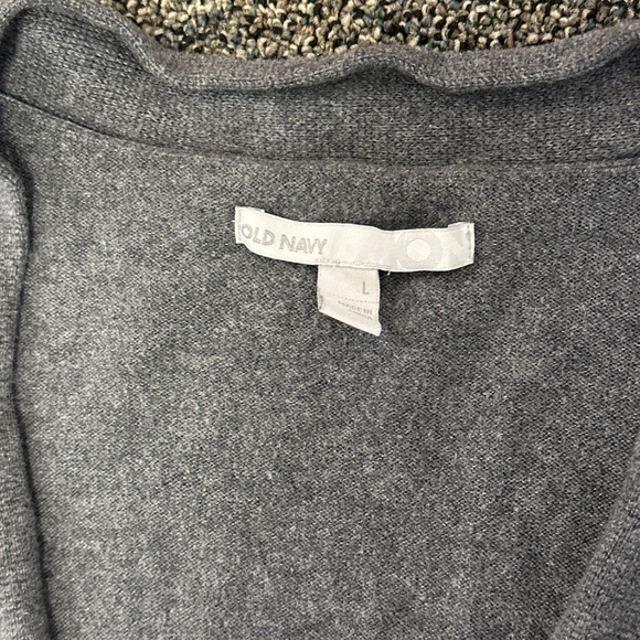 Old Navy gray tie front cardigan - Sz L - Picture 2 of 4